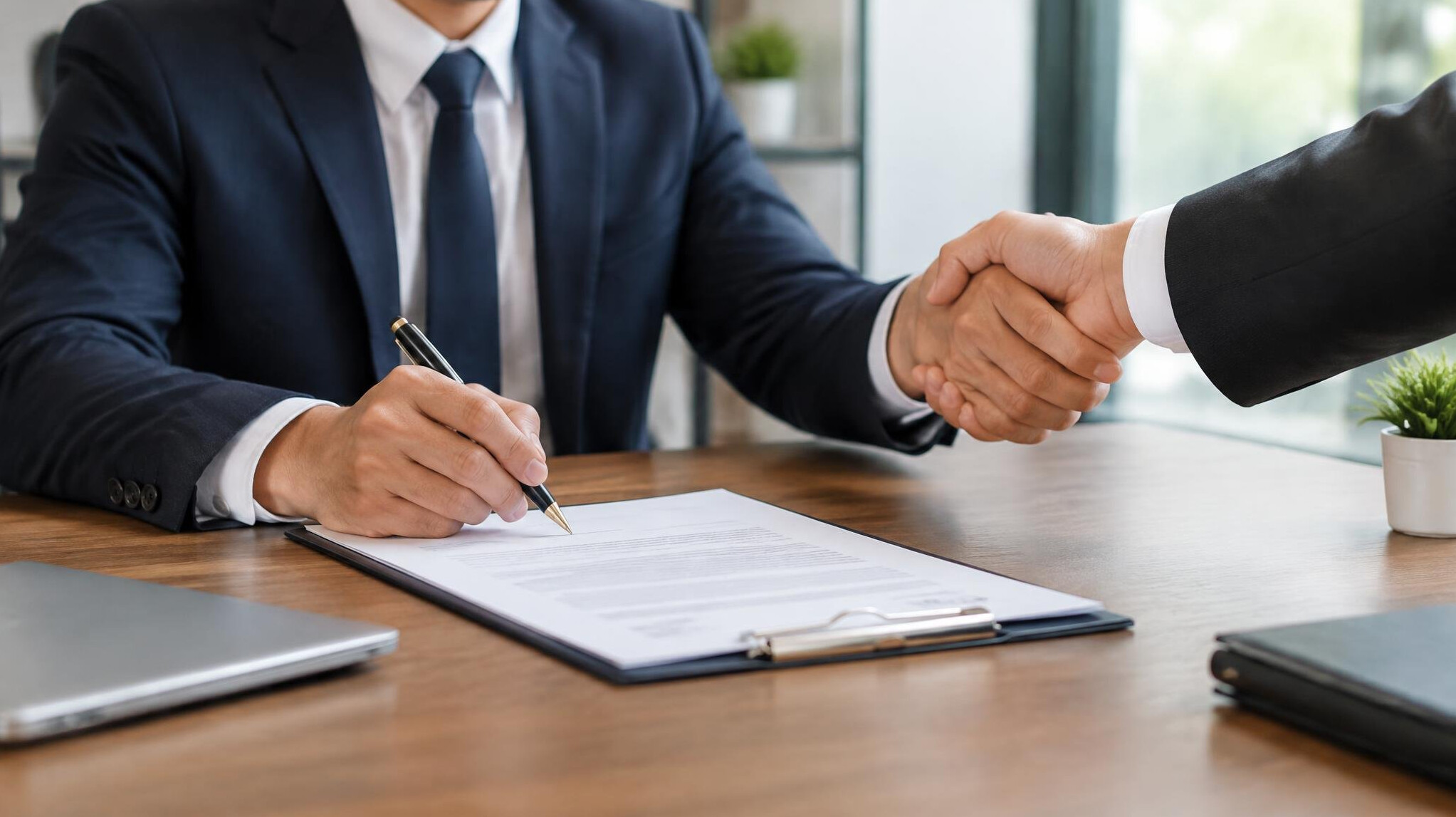 person signing documents